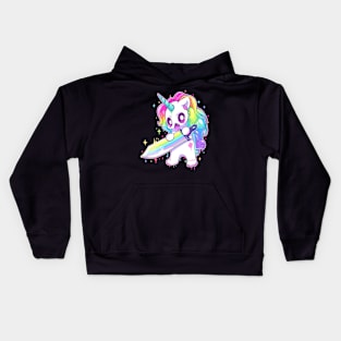 Cute Zombie Unicorn EDM Festival DJ Kids Hoodie